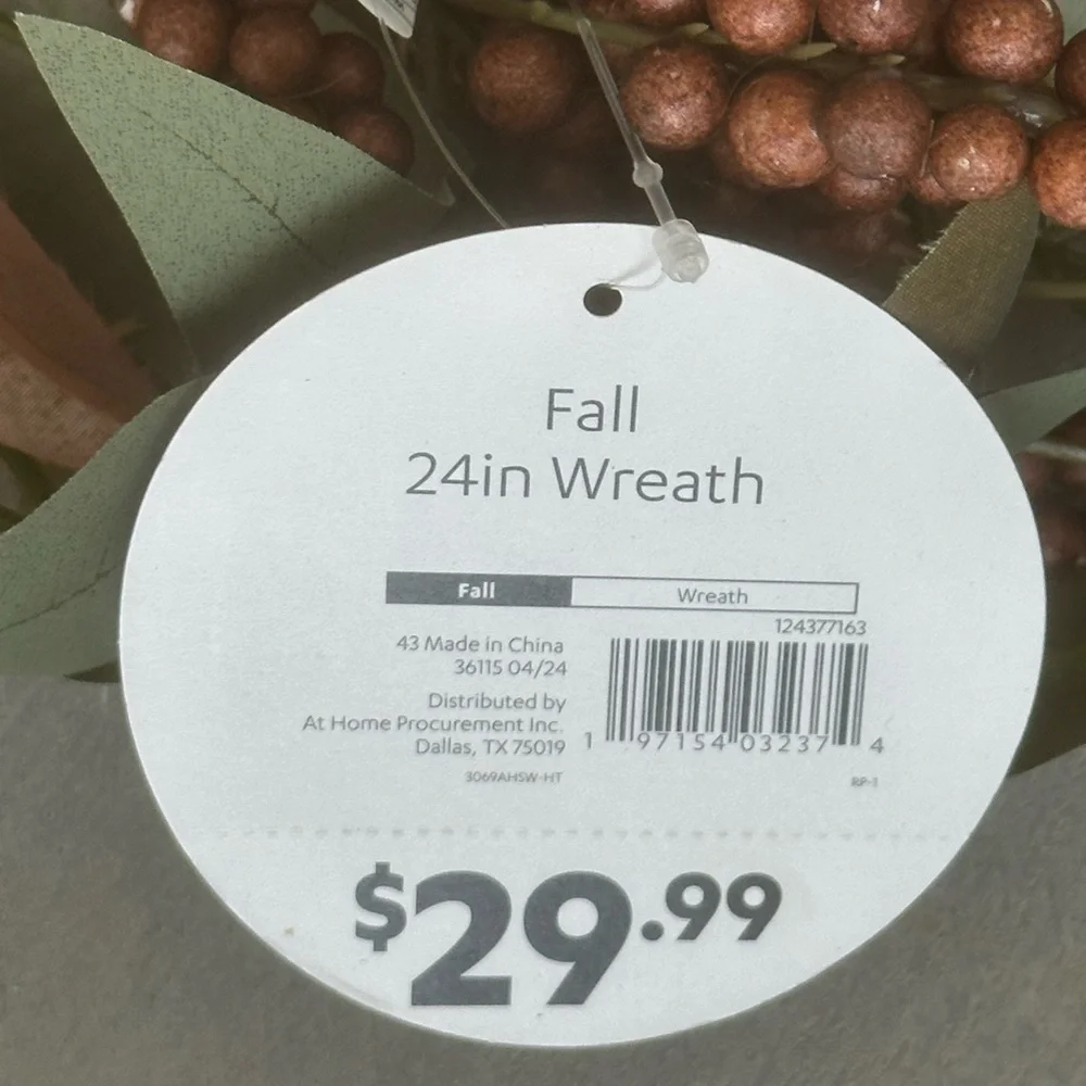 🌸NEW Autumn 🍂 Harvest Wreath with Brown and Green Accents